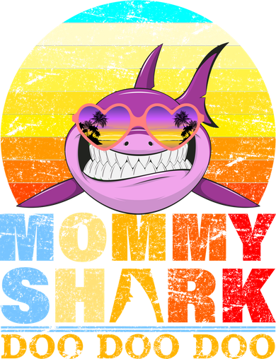 Funny Beach Mommy Shark Doo Mousepad