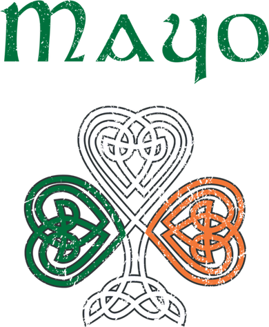 County Mayo Shamrock Ireland Flag Craic And Ceol Gift Kids Hoodie