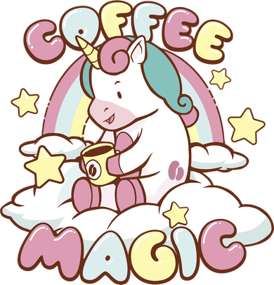 Coffee Magic Unicorn Polo
