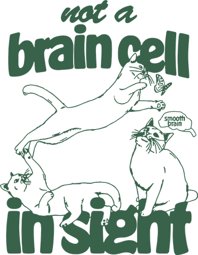 Cat Not A Brain Cell In Sight Women's Sweatshirt