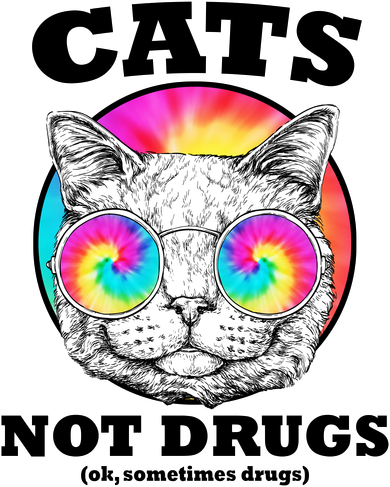 Cats Not Drugs Ok Sometimes Drugs Women's Long Sleeve Shirt