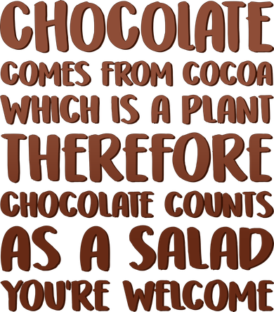 Chocolate Counts As A Salad Funny Backpack