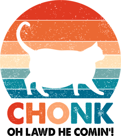 Chonk Oh Lawd He Comin Funny Fat Cat Golf Towel