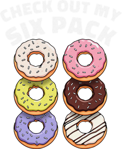 Check Out My Six Pack Funny Donut Design Golf Towel