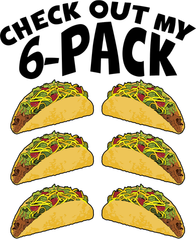 Check Out My 6-Pack Tacos Kids T-Shirt