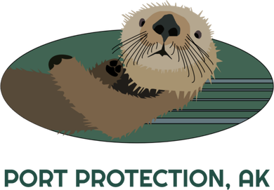 Cute Otter Port Protection Alaska Coast Resident Fisherman Funny Gift Coaster