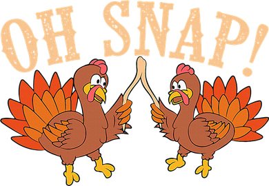 Cool Oh Snap! Funny Turkey With Wishbone Thanksgiving Women's T-Shirt