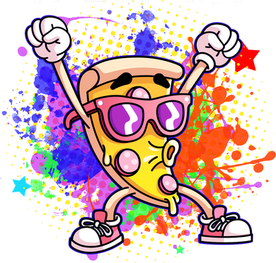 Cool Pizza Splatter Kids T-Shirt
