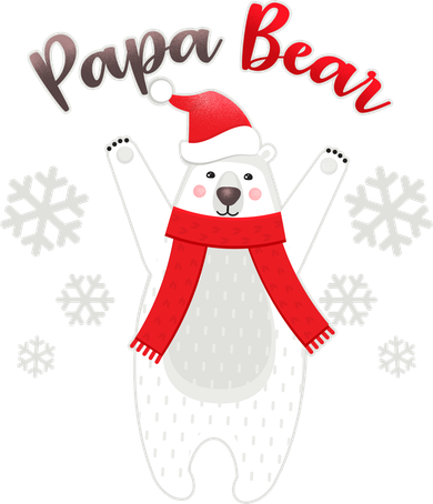Christmas Papa Bear Toddler Long Sleeve