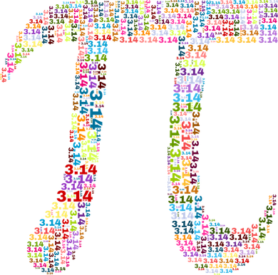 Colorful Pi Date Math Mousepad