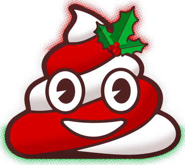 Funny Christmas Poop Emoji Kids T-Shirt