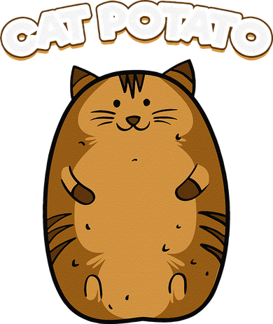 Cat Potato Funny Cute Fat Potato Feline Animal Tee Women's Sweatshirt