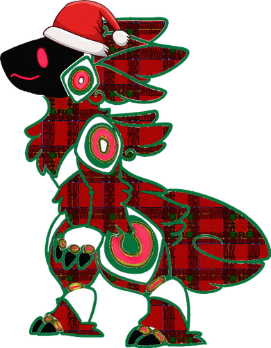 Christmas Protogen Fursuit Tartan Fursona Women's Long Sleeve Shirt