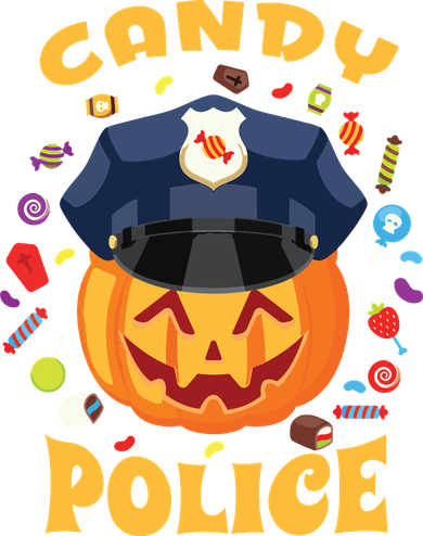 Candy Police Halloween Party Costume Security Funny Women's Dry Zone Grid Polo