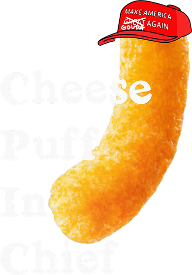Cheese Puff In Chief Orange Trump Button