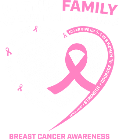 Cute Pink In This Family No One Fights Alone Breast Cancer Awareness For Women Kids Hoodie