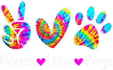 Cute Peace Love Dogs Tie Dye Dog Paw Dog Mom Mothers Day Women's Sweatshirt
