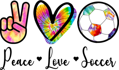 Cute Peace Love Soccer Baby Bodysuit