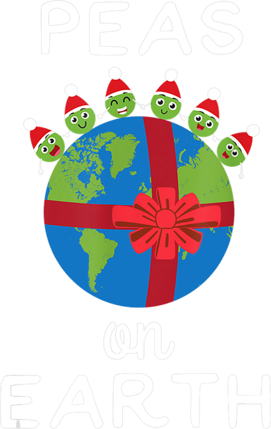 Christmas Peas On Earth World Peace Pea Design T Long Sleeve Shirt