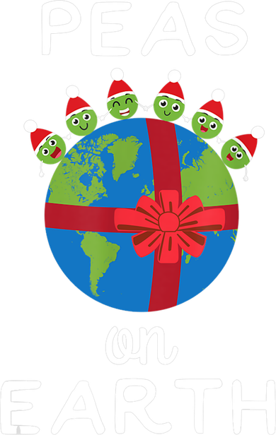 Christmas Peas On Earth World Peace Pea Design TShirt Women's Tank Top