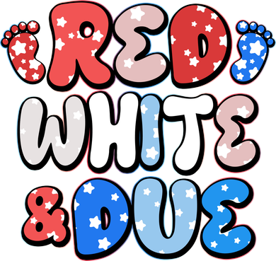 Cute Patriotic Red White And Due New Baby Kids T-Shirt