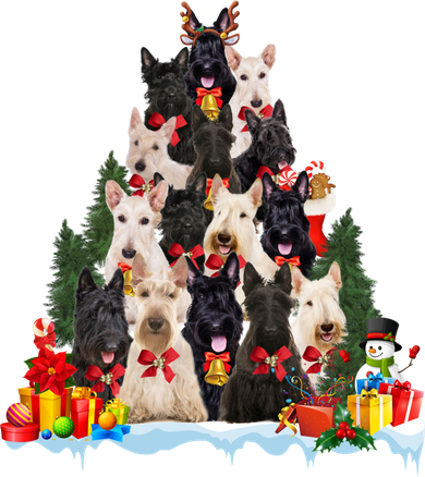 Christmas Pajama Scottish Terrier Xmas Tree Funny Gift Dog Lovers Cool Gift Doggie Tank