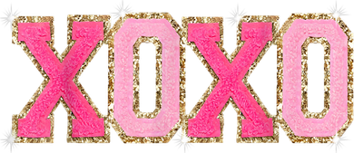 Chenille Patch Sparkling Xoxo Valentine Day Heart Love Gift Toddler Long Sleeve
