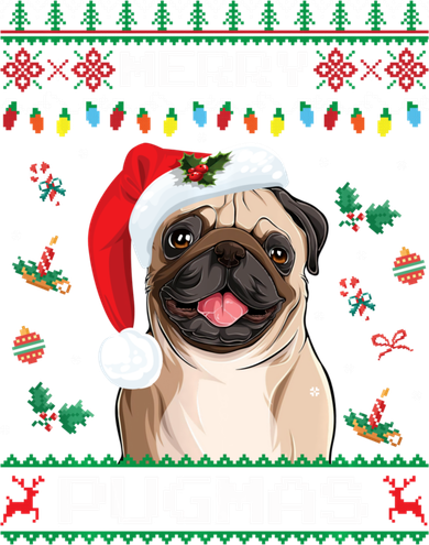 Christmas Pug Santa For Pug Lover Merry Pugmas Xmas Kids Hoodie