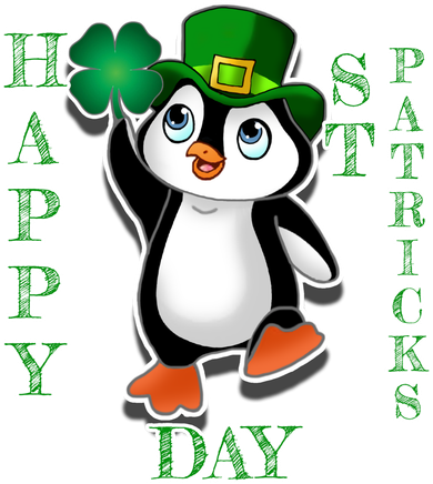 Cute Penguin Happy St Patricks Day Polo