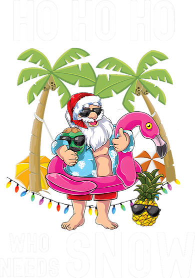 Christmas Palm Tree Santa Surfing Summer Beach Vacation Kids Hoodie