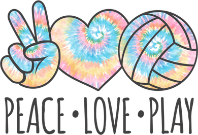 Cute Pink Tie Dye Volleyball Teen Girls Peace Love Play Cute Gift Women's Sweatshirt