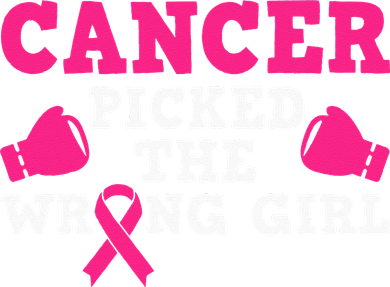 Cancer Picked The Wrong Pink Ribbon Kids T-Shirt