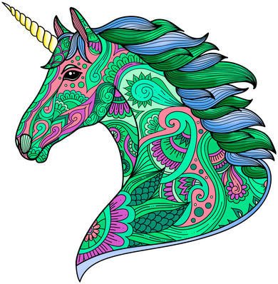 Colorful Pattern Unicorn Toddler Sweatshirt