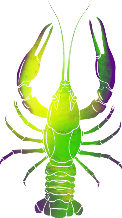 Mardi Gras Crawfish Toddler Long Sleeve