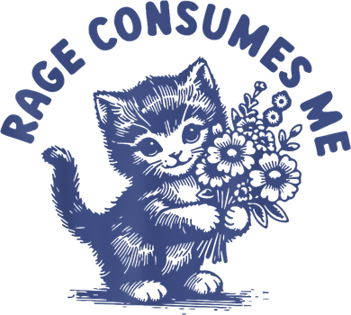 Cat Rage Consumes Me Baby Bodysuit