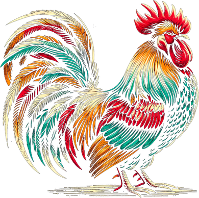 Colorful Rooster Funny Gift Kids Sweatshirt