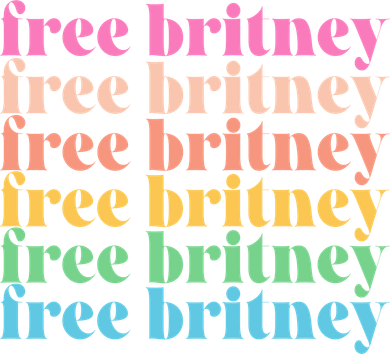 Colorful Retro Free Britney Logo Toddler Hoodie