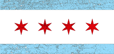 Chicago Retro Flag Vintage Tote Bag