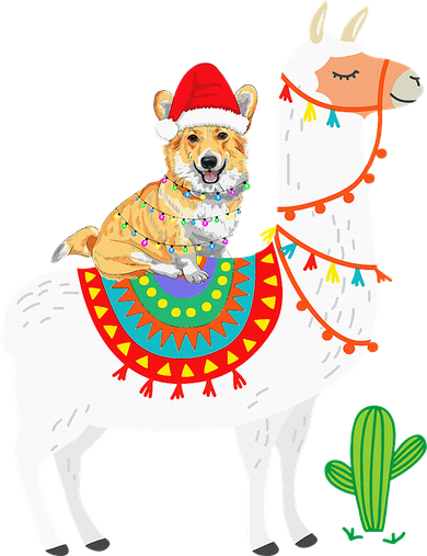 Corgi Riding Llama Christmas Gifts Corgi Xmas Toddler Hoodie