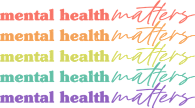 Colorful Retro Mental Health Matters Women's T-Shirt