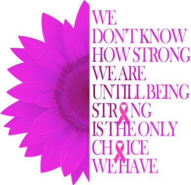 Breast Cancer Awareness Sunflower Quote Coaster