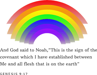 Christian Rainbow Scripture Magnet