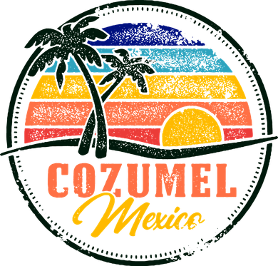 Cozumel Retro Sunset Kids T-Shirt