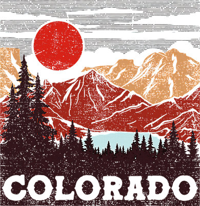 Colorado Retro Vintage Mountains Nature Hiking Hoodie