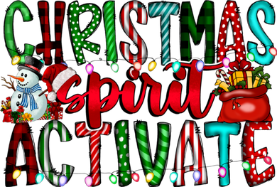 Christmas Spirit Activate Funny Christmas Xmas Polo