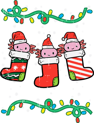 Christmas Stockings Axolotls Cute Xmas Girl Tank Top