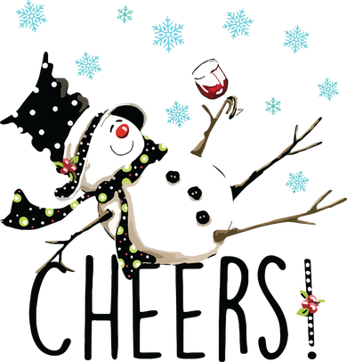 Cheers Snowman And Wine Christmas Sweatshirt