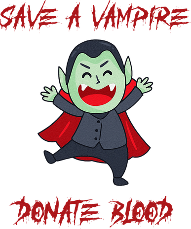 Cute Save A Vampire Donate Blood Vampire Halloween Doddie Hoodie