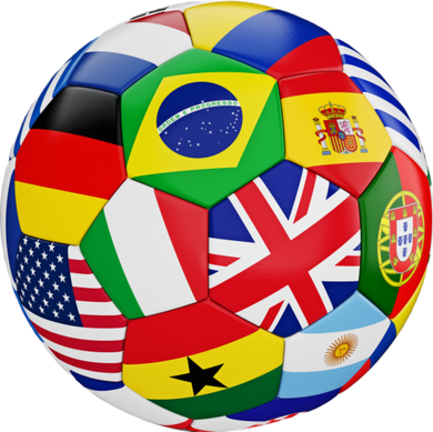 Cool Soccer Ball With World Flags Coffee Mug