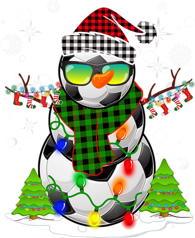 Christmas Soccer Ball Snowman Santa Hat Pajamas For Boys Premium Doggie Tank